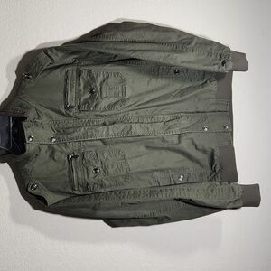 Outdoor Jacket Mens Size M Always Striving For Adventure Olive Green